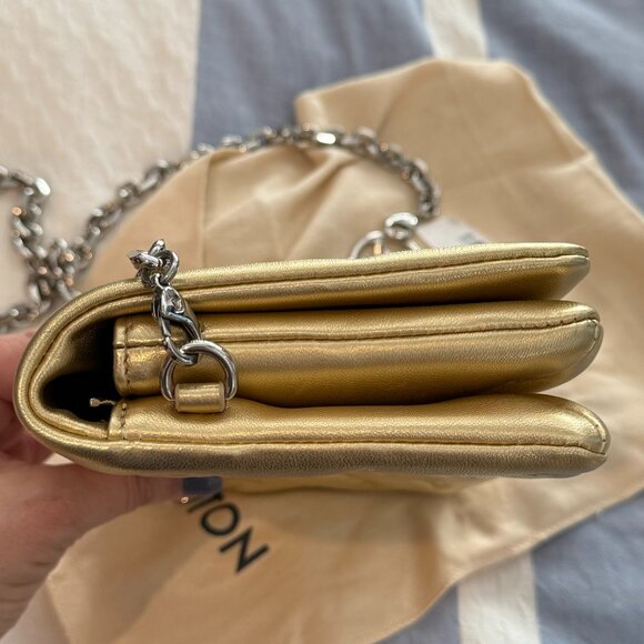 Authentic RARE Louis Vuitton Gold Monogram Coussin Pouchette Chain Bag VGUC - Picture 5 of 8